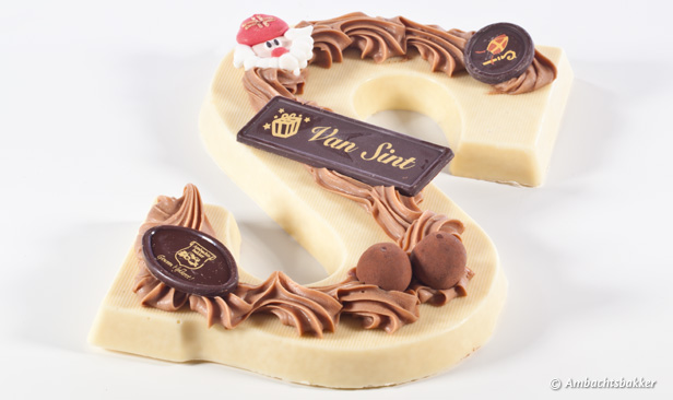 Chocoladeletter Wit S